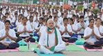 Narendra Modi doing Yoga at International Yoga Day on 21st June 2015